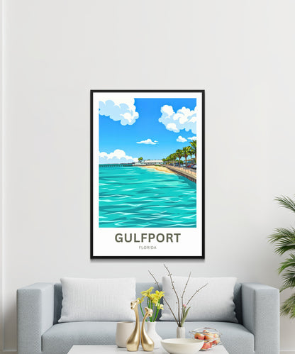 Gulfport, Florida Travel Poster - Coastal Living