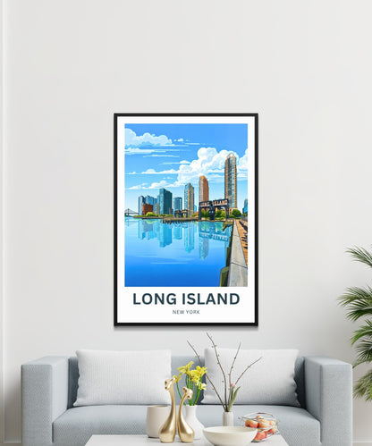 Long Island Travel Poster -  Skyline