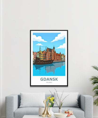 Gdańsk  Travel Poster - Waterfront