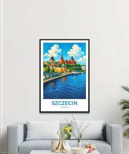 Szczecin Travel Poster -  Poland