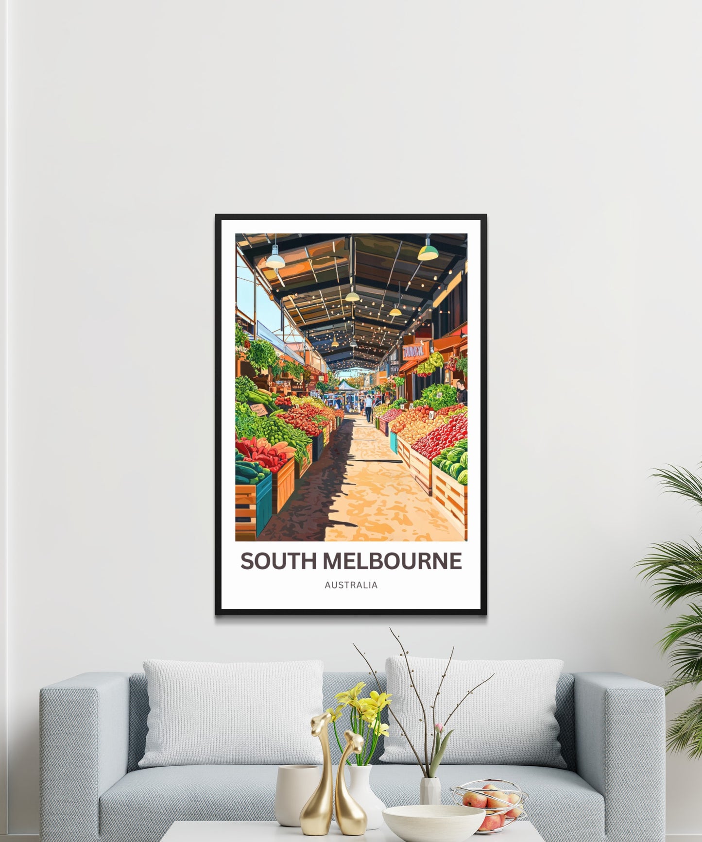 South Melbourne Travel Poster  - City Vibes, Local Market