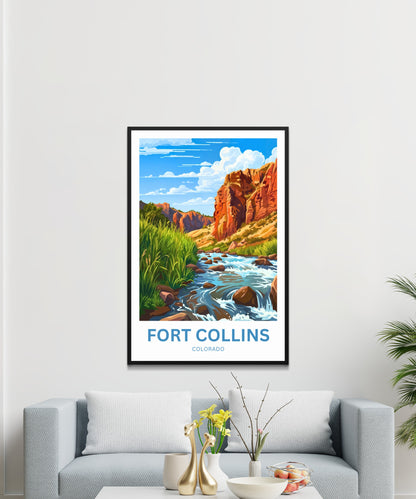Fort Collins, Colorado Travel Poster