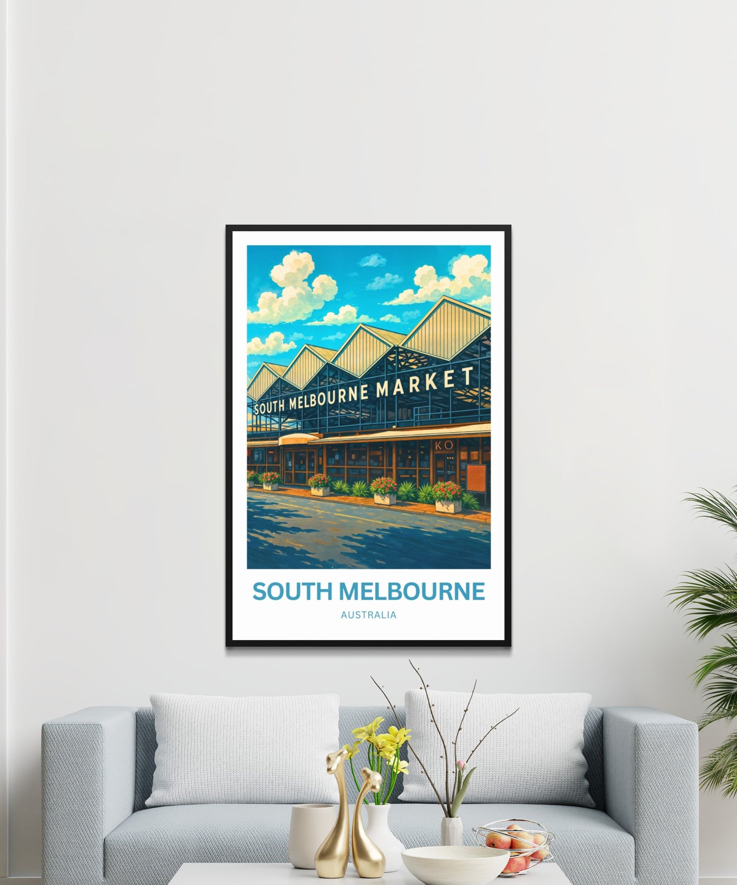 South Melbourne Market Travel Poster  - Where Locals Gather