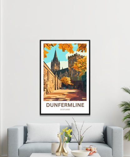 Dunfermline Travel Poster- Heart of Scottish History