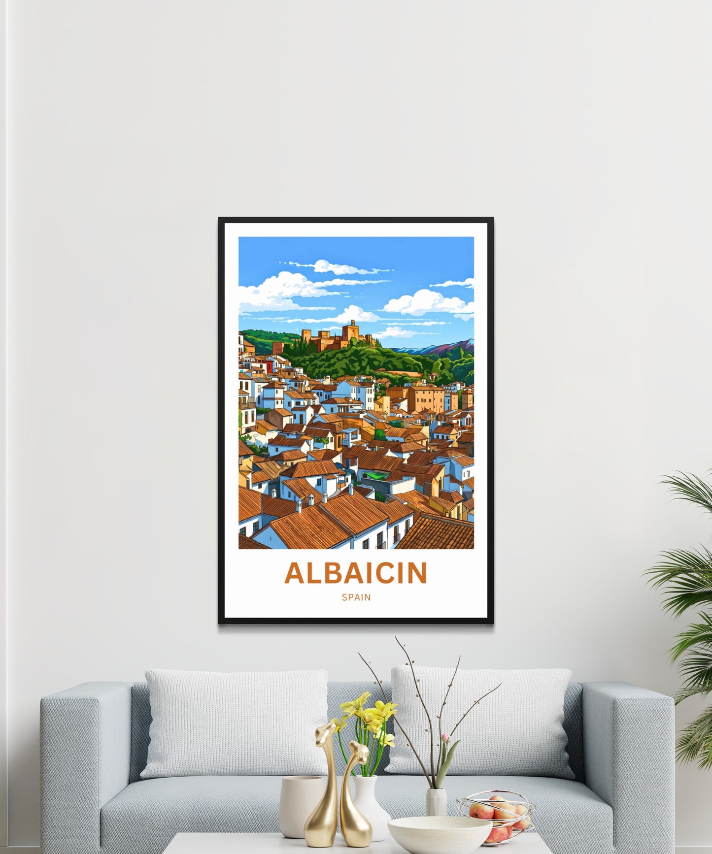 Albaicín Travel Poster - District Breathtaking Aerial View