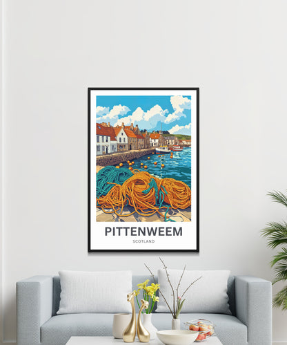 Pittenweem Travel Poster - Mesmerizing Coastal Life