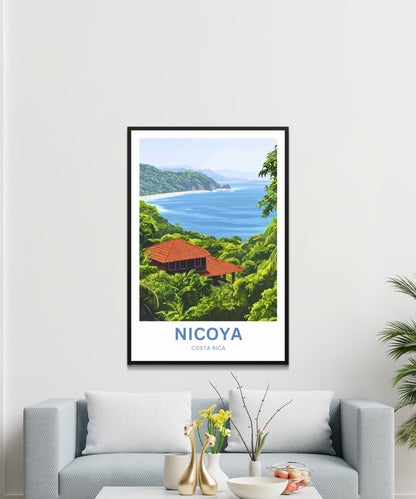 Nicoya, Costa Rica Travel Poster  -Jungle to Sea