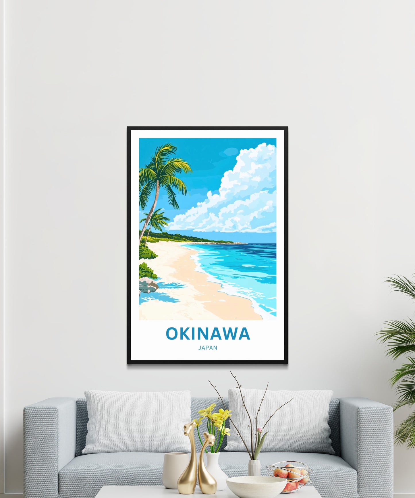 Okinawa Beach Travel Poster  - Mesmerizing Serene Beach