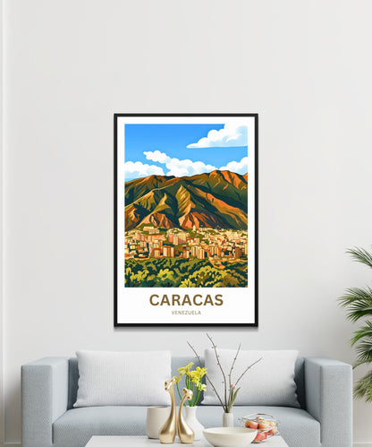 Caracas Travel Poster - Sunrise Over