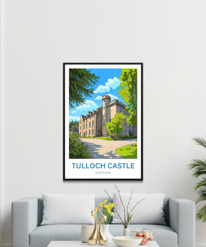 Tulloch Castle Travel Poster - Scotland