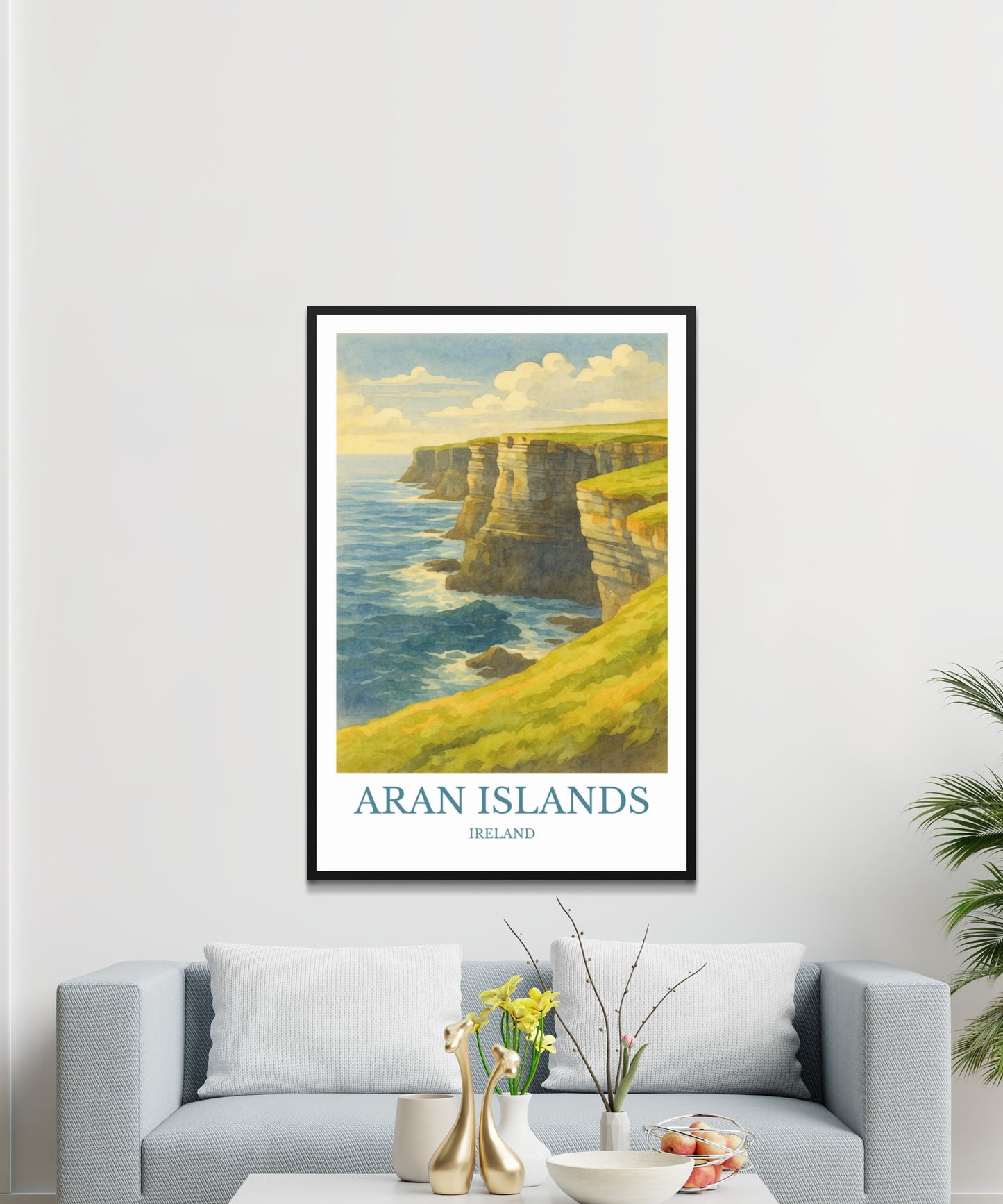 Aran Islands, Watercolor design poster, Ireland Print, Aran Islands Wall Art