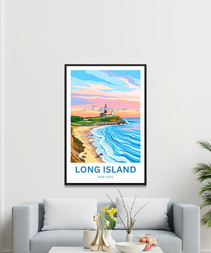 Long Island Travel Poster -  Discover Montauk