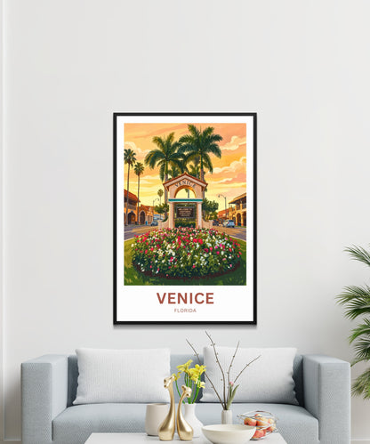 Venice, Florida Travel Poster