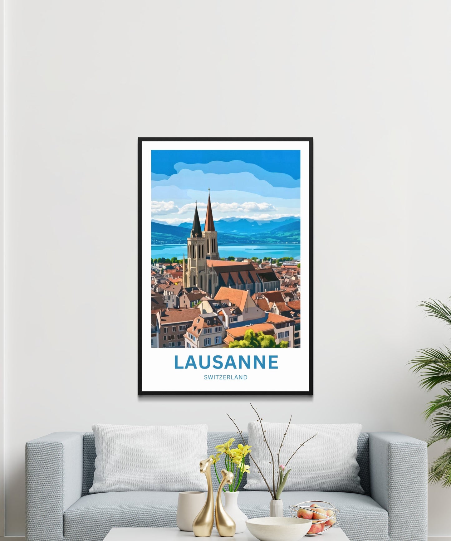 Lausanne Travel Poster- Jewel of Lake Geneva