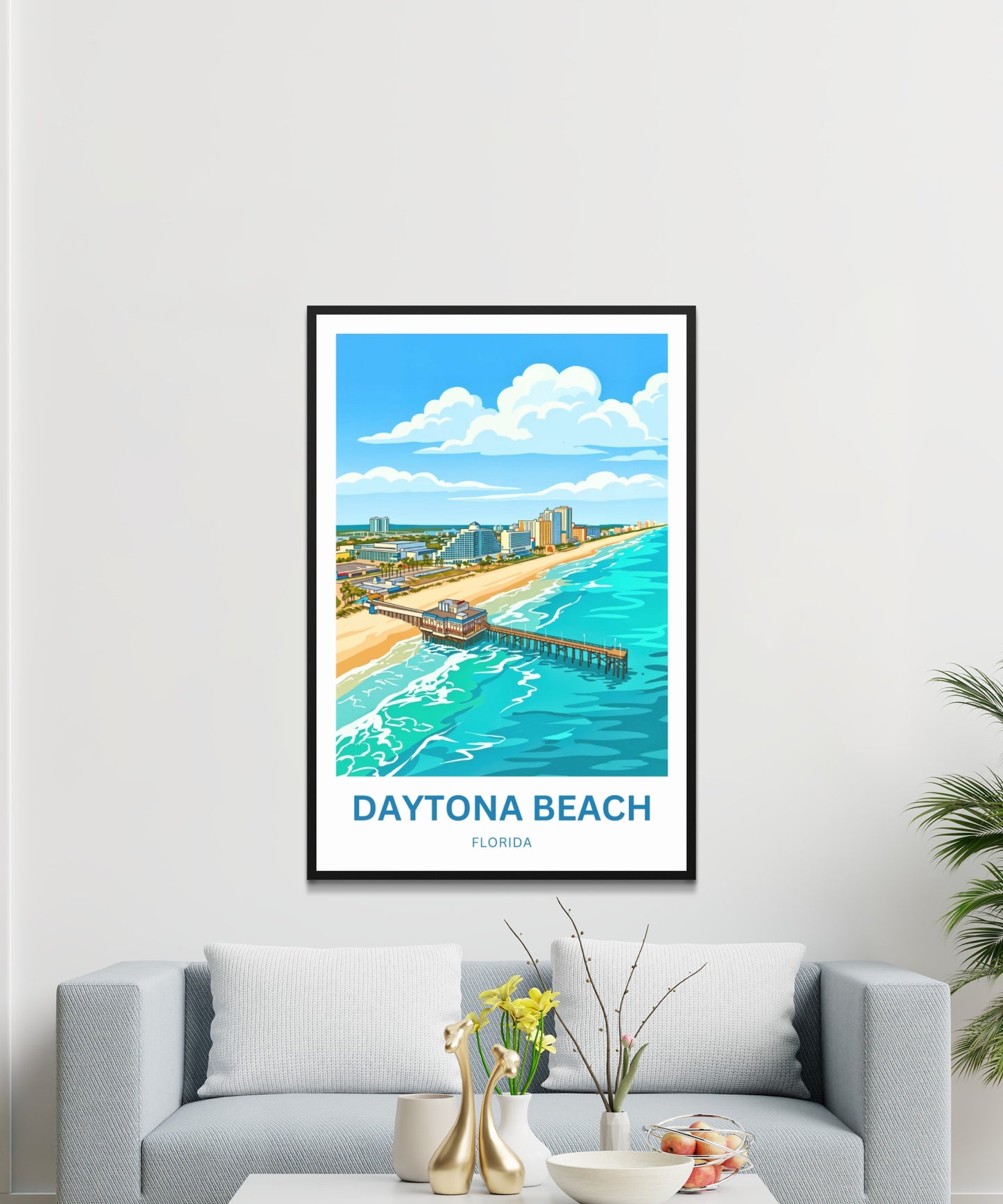 Daytona Beach, Florida Travel Poster - Boardwalk View