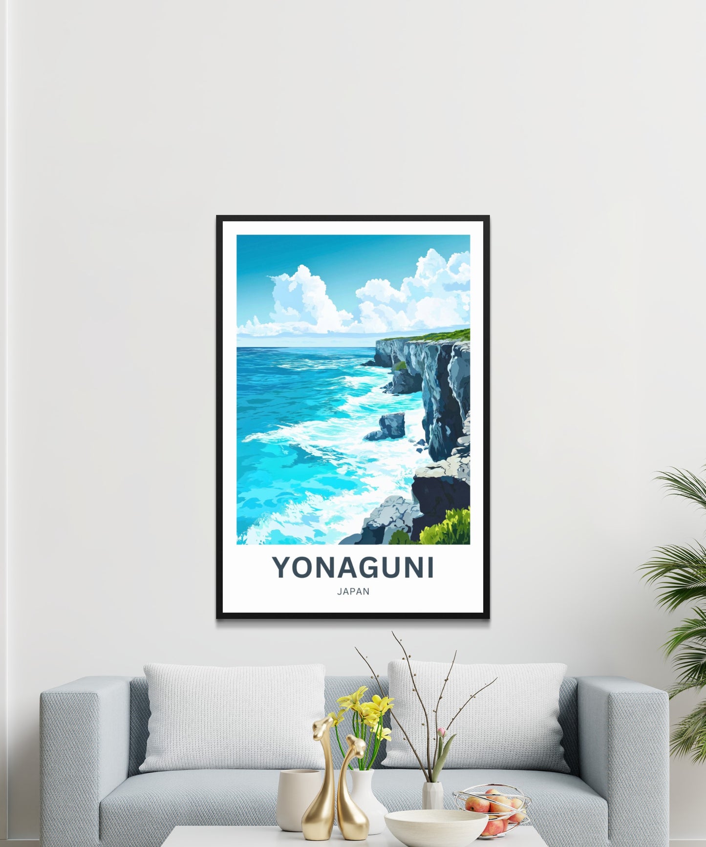 Yonaguni Travel Poster - Japan Captivating Cliffs