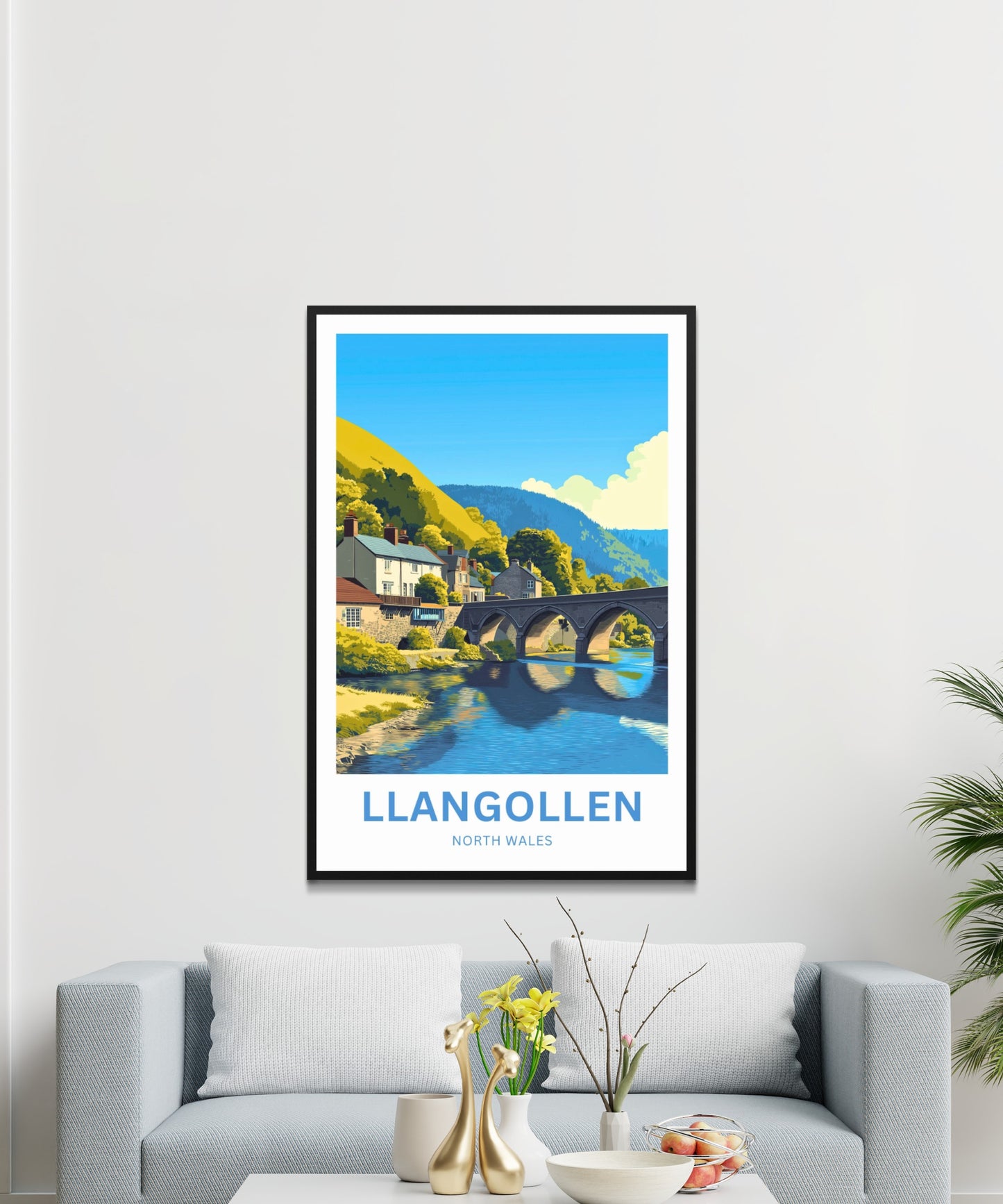 Llangollen Travel Poster - Waterside View