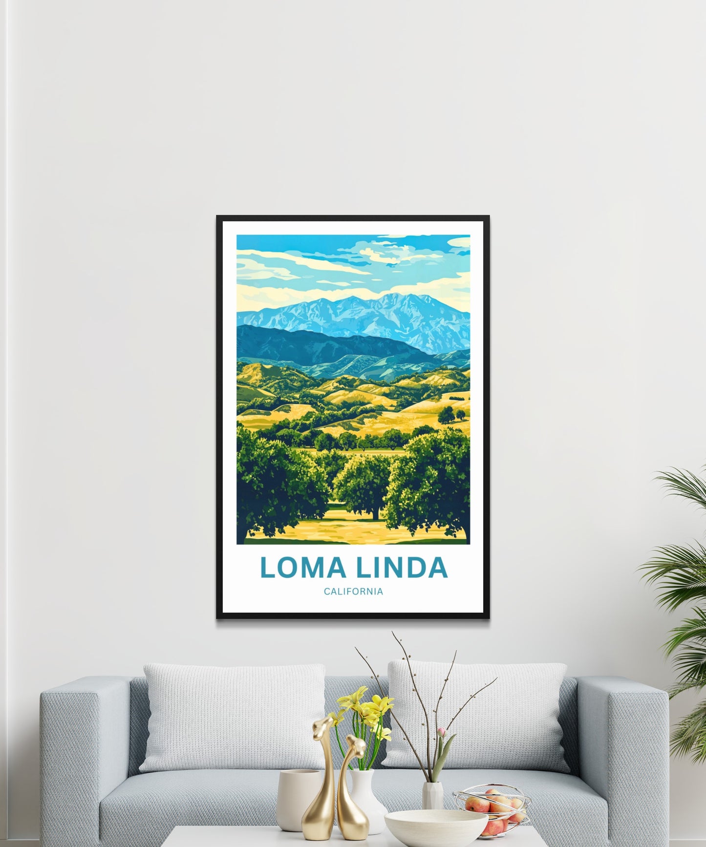 Loma Linda Travel Poster  - California Blue Zone Serenity