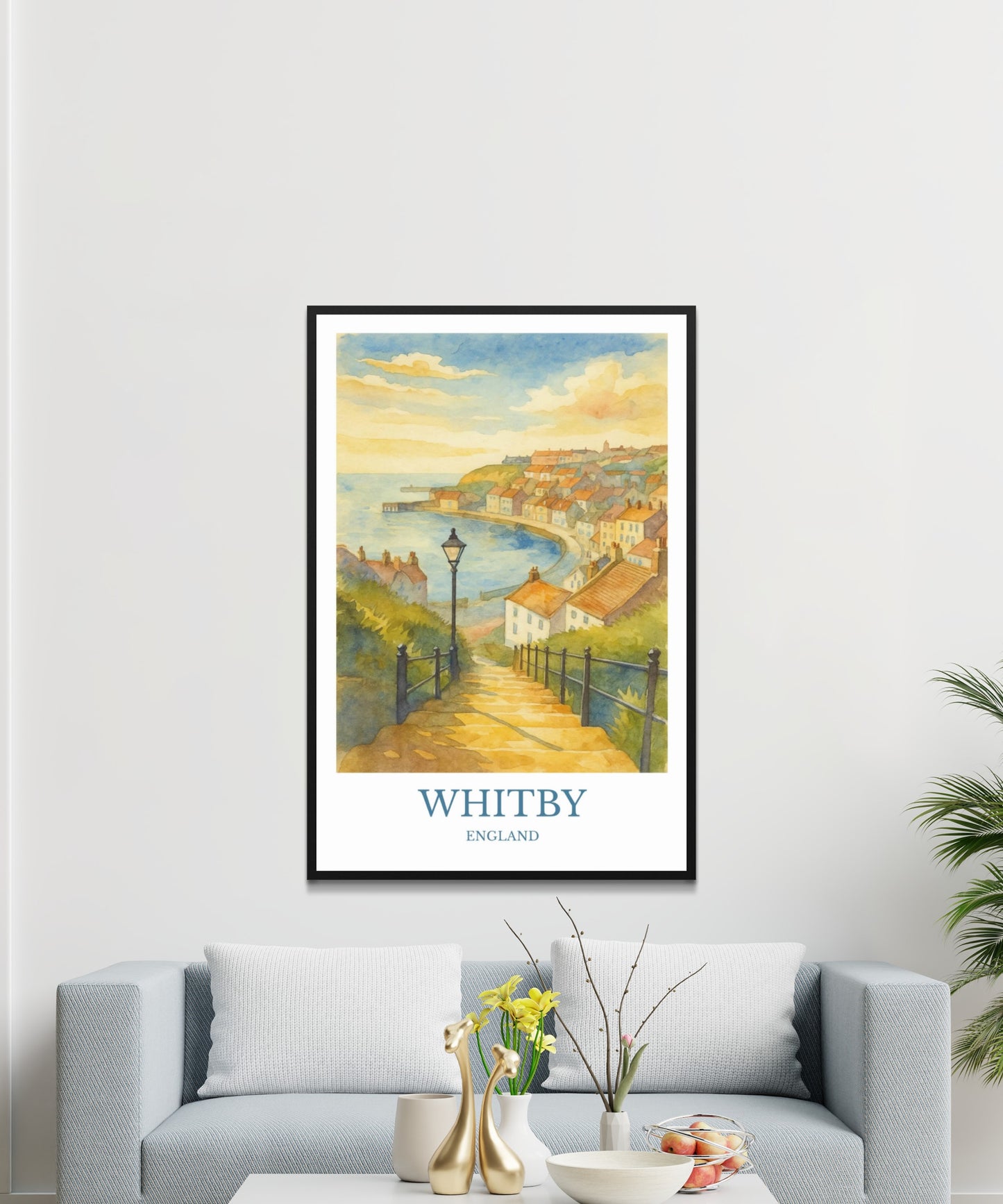 Whitby, Watercolor design poster, Whitby Print, Whitby Wall Art