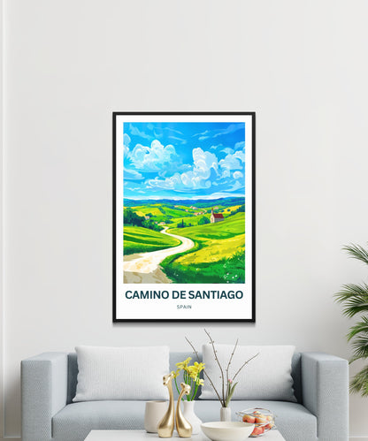Camino de Santiago Travel Poster - The Enchanting Villages of the Camino