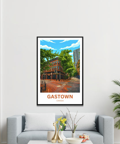 Gastown Travel Poster - Old Meets New