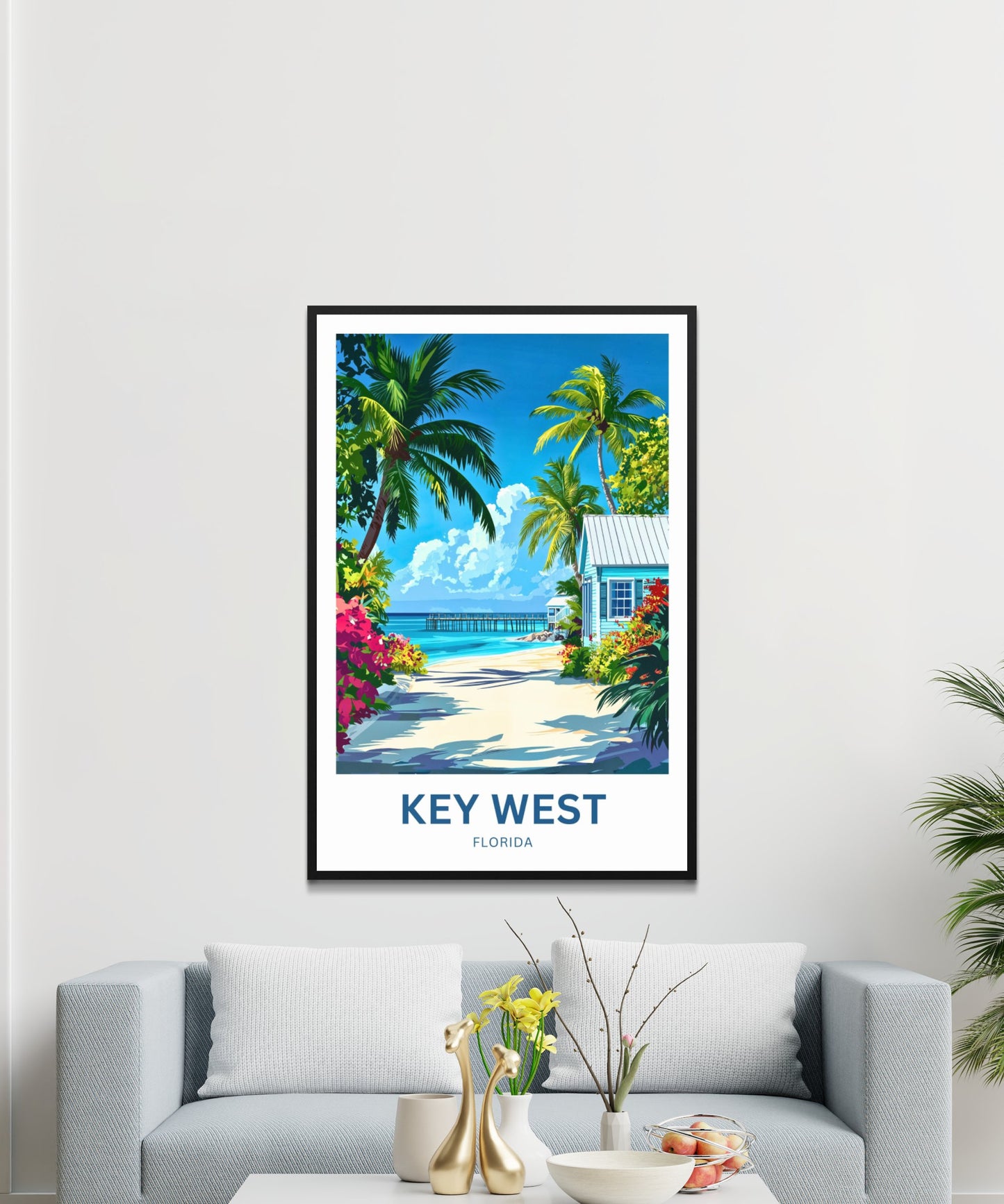 Key West Travel Poster  Village Island charm Florida