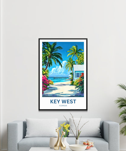 Key West Travel Poster  Village Island charm Florida