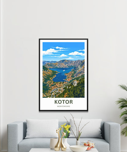 Kotor Travel Poster -   Discover Montenegro