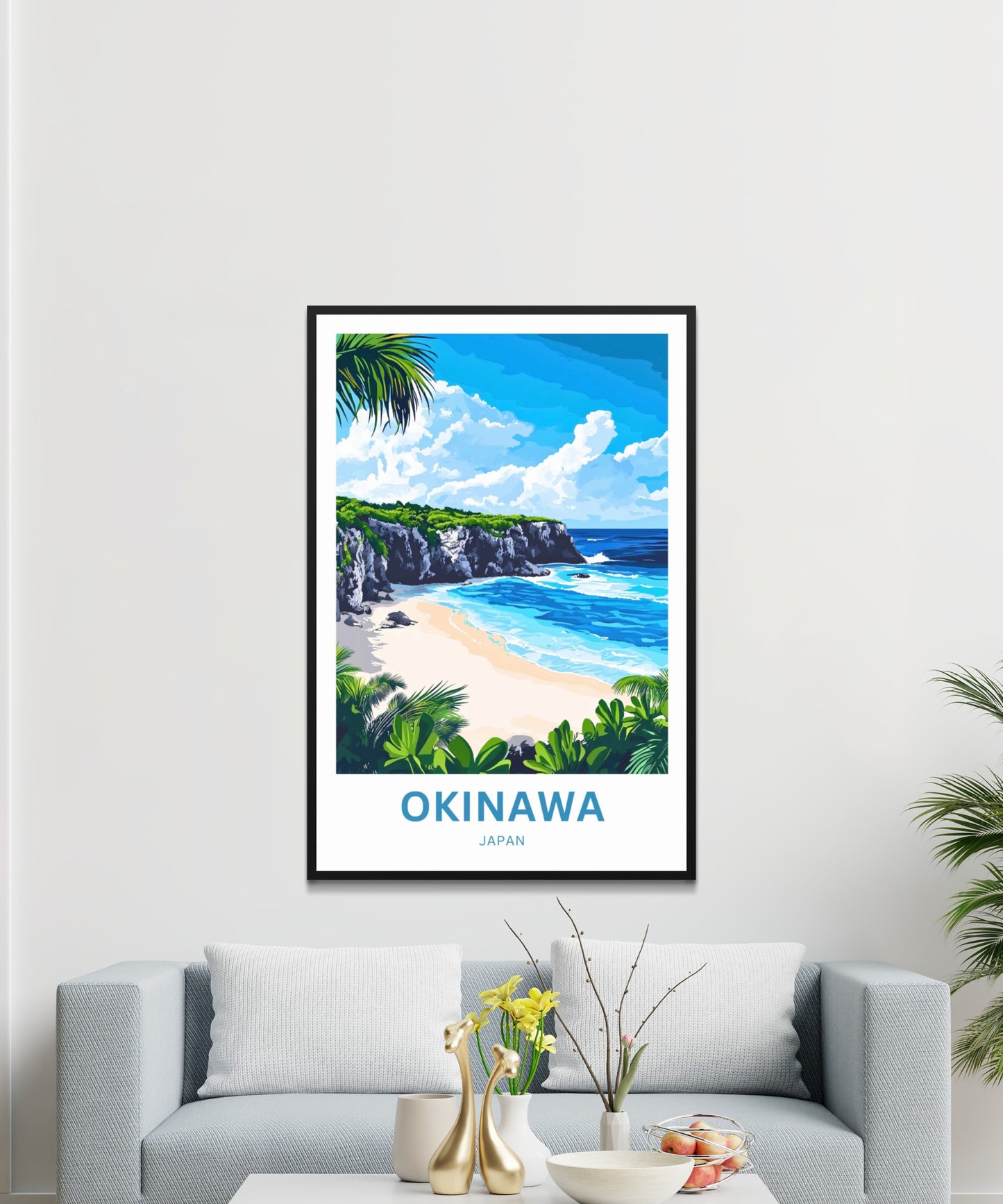 Okinawa Beach Travel Poster  - Japan