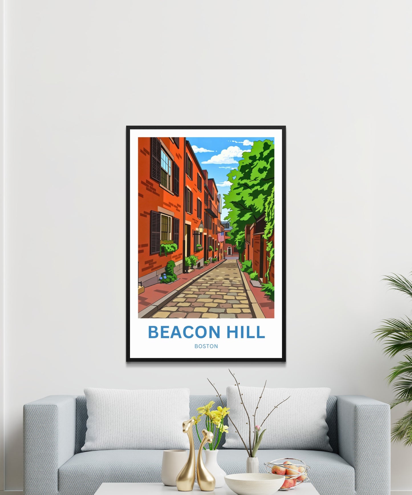 Beacon Hill Travel Poster -  Charming Street