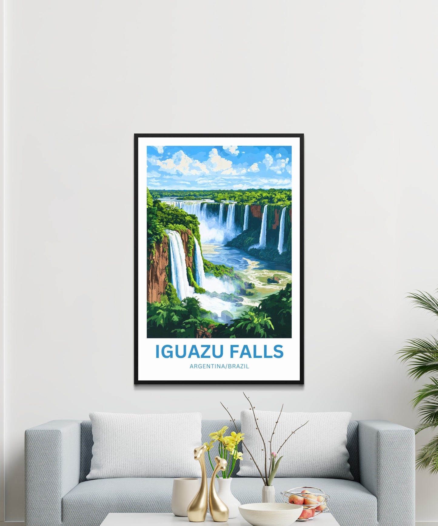 Iguazu Falls Travel Poster - Argentina and Brazil
