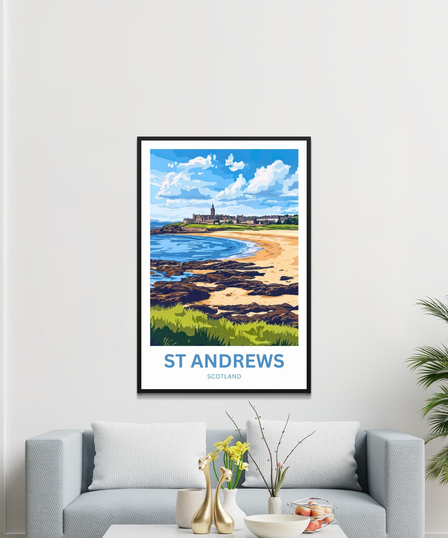 St. Andrews Travel Poster - Historic Coastal Village