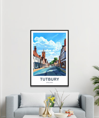 Tutbury Travel Poster - Captivating Street View