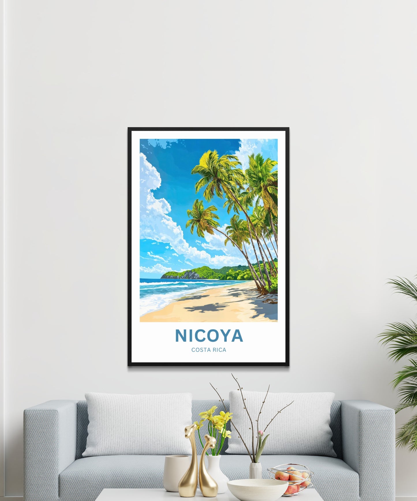 Nicoya Peninsula Travel Poster  - Breathtaking Relaxing Beach Costa Rica