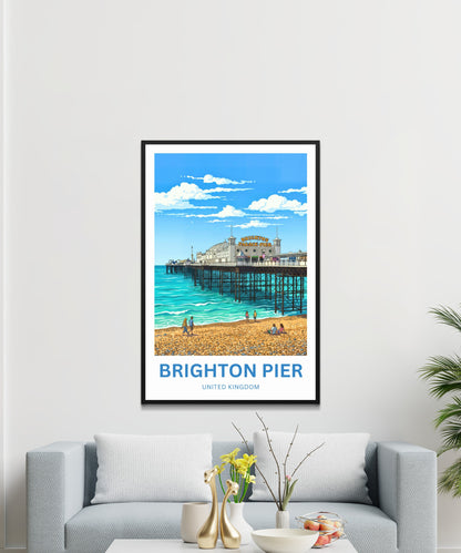 Brighton Pier Travel Poster