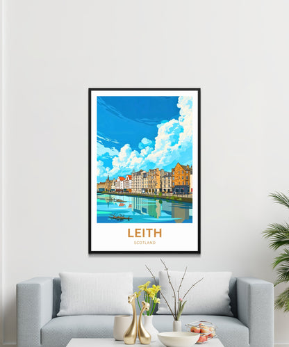 Leith Travel Poster - Sea Breezes, Cobblestones, and Culture