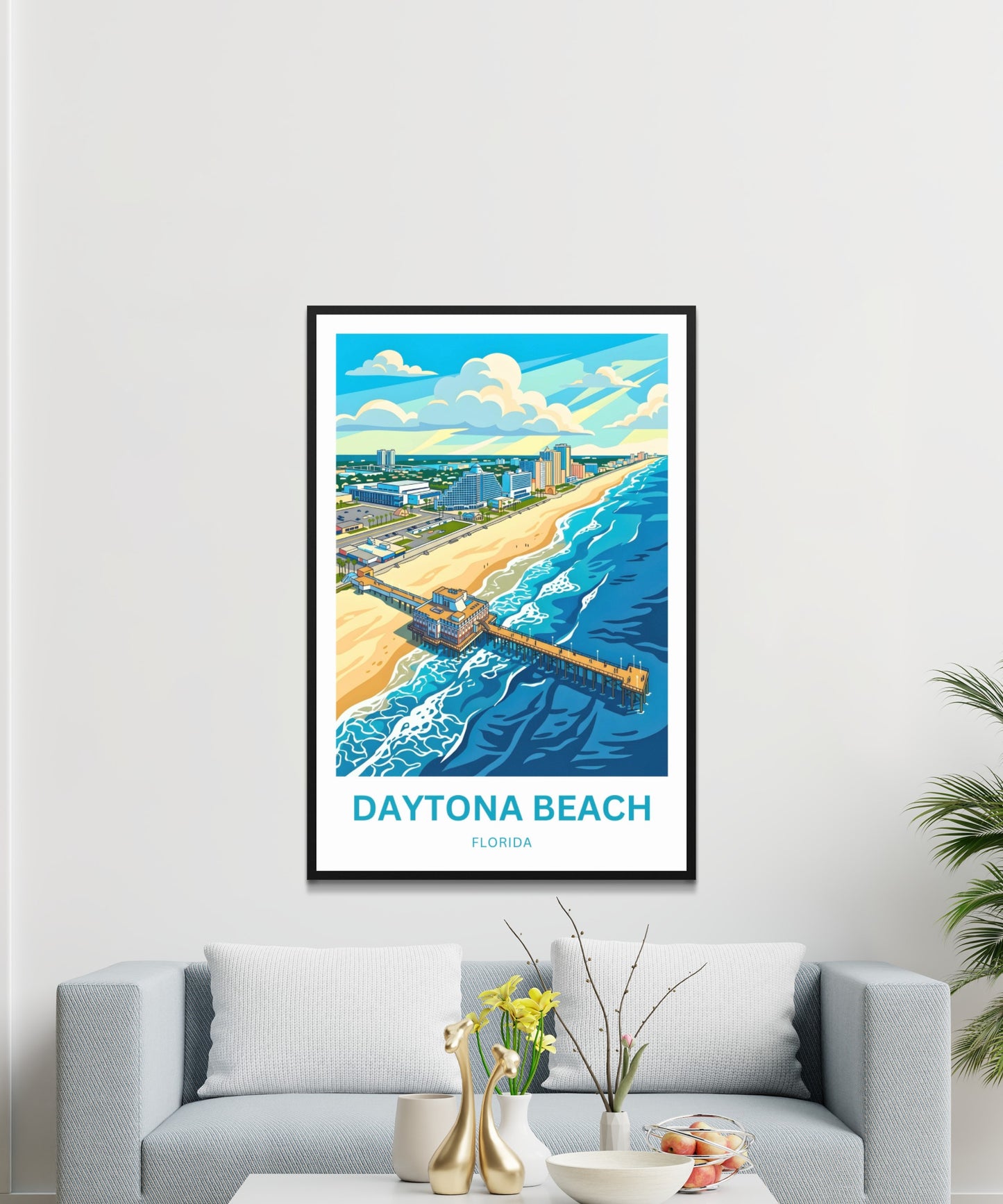 Daytona Beach, Florida Travel Poster - Boardwalk