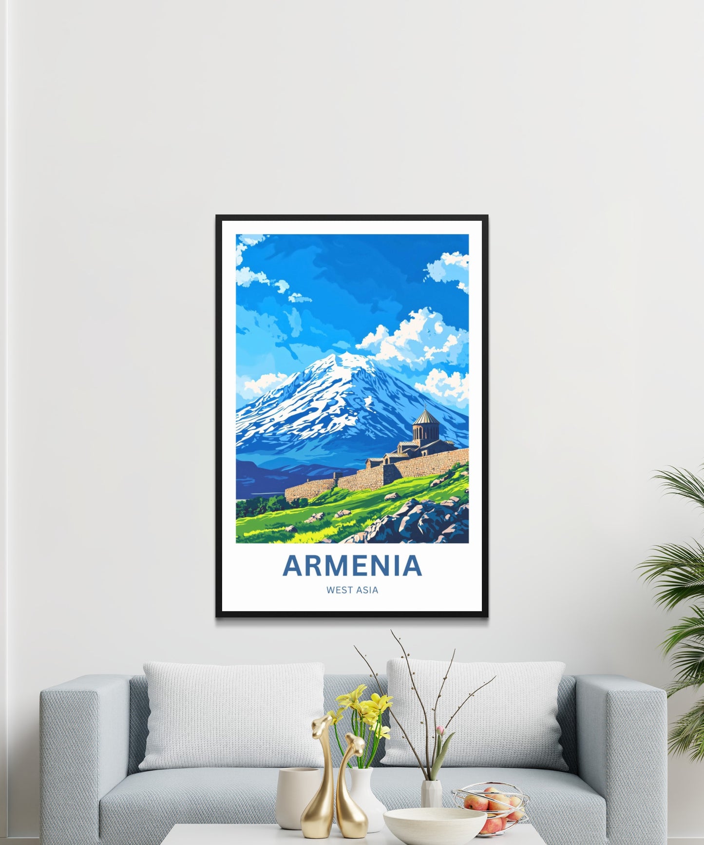 Armenia Travel Poster - Mount Ararat Majesty