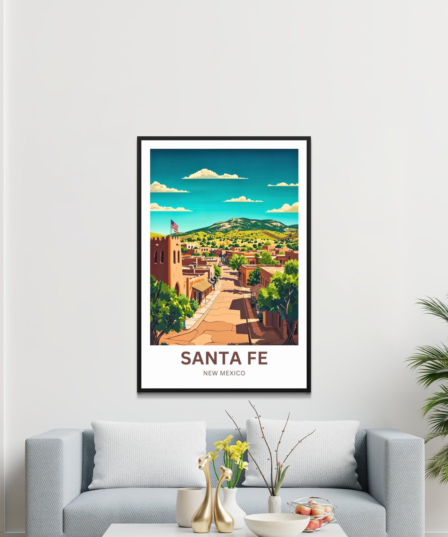 Santa Fe Travel Poster  - Mesmerizing Urban Street View