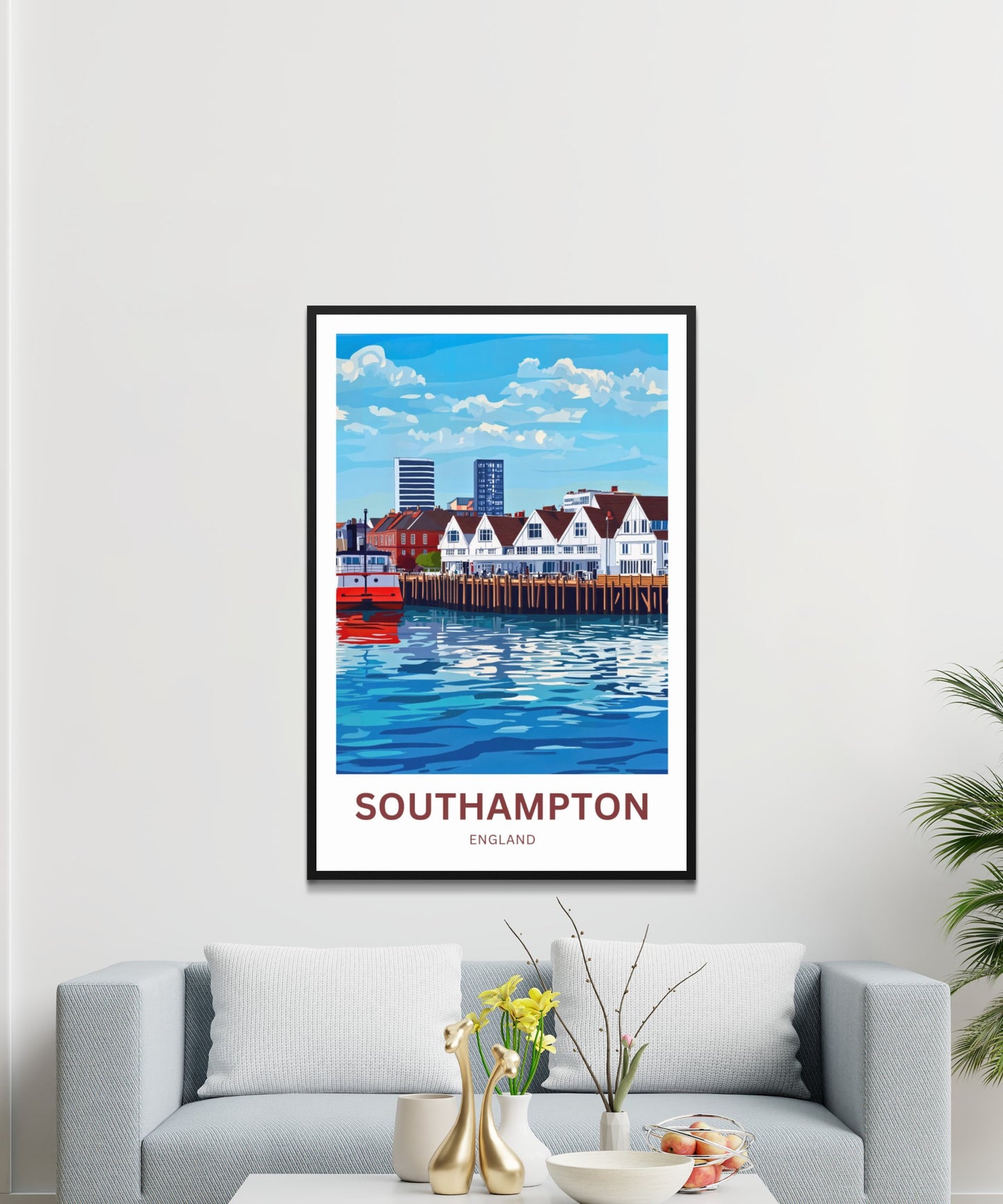 Southampton Travel Poster- Seaside Spirit England