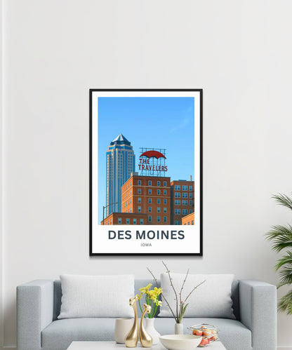 Des Moines Travel Poster