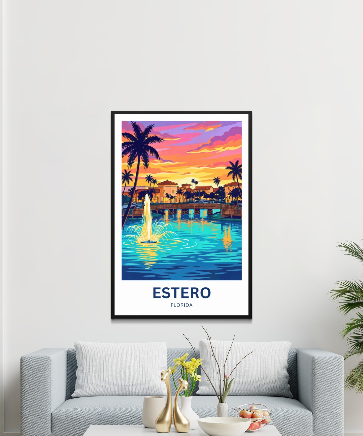 Estero Travel Poster - Golden Hour Escape