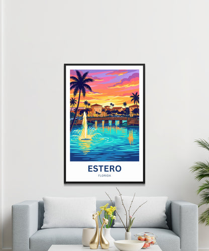 Estero Travel Poster - Golden Hour Escape