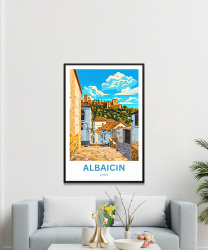 Albaicín Travel Poster - Meets the Alhambra