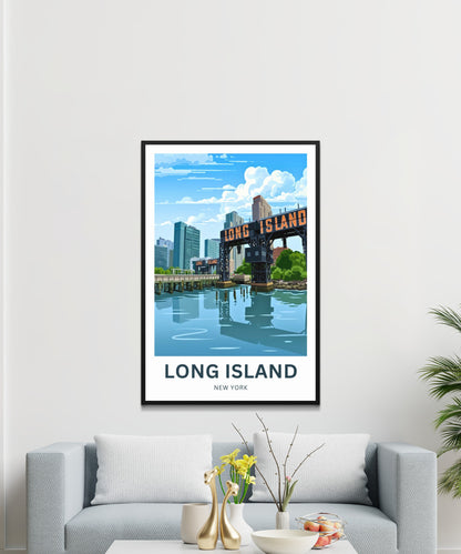 Long Island Travel Poster -  Oceanfront