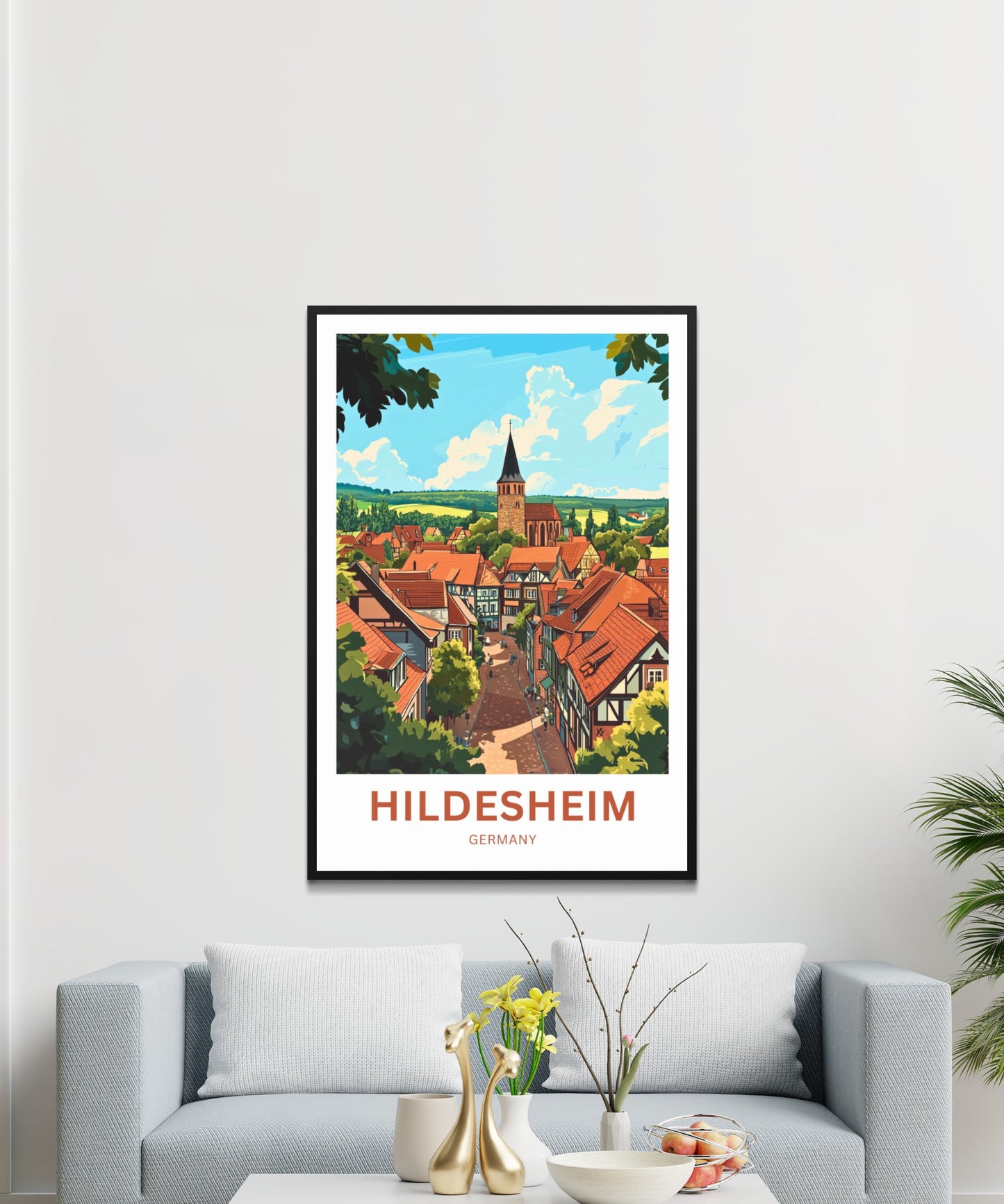 Hildesheim Travel Poster- Captivaing Germany Village