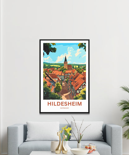 Hildesheim Travel Poster- Captivaing Germany Village