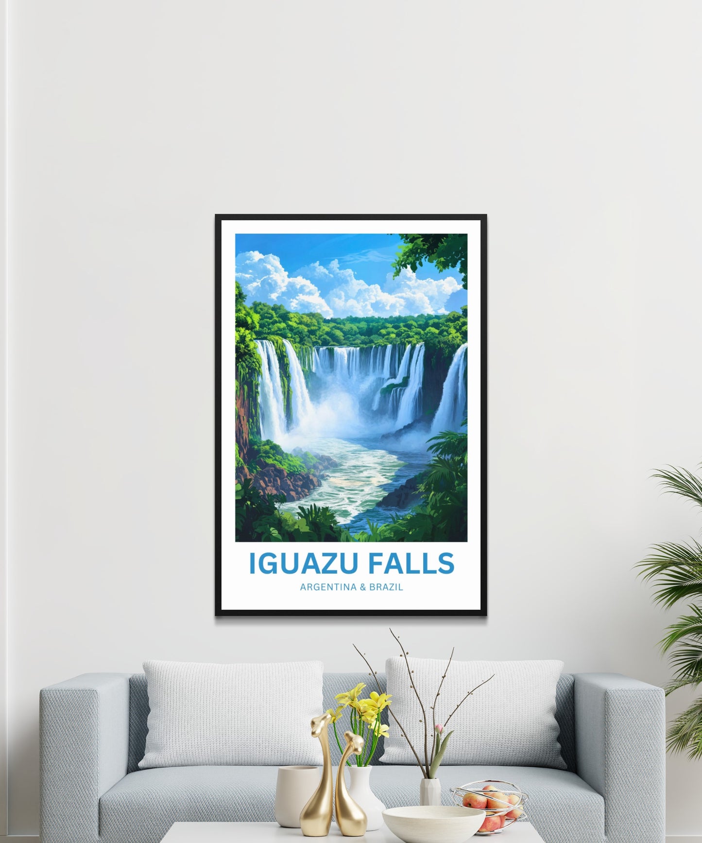 Iguazu Falls Travel Poster - Argentina's Captivating Waterfalls