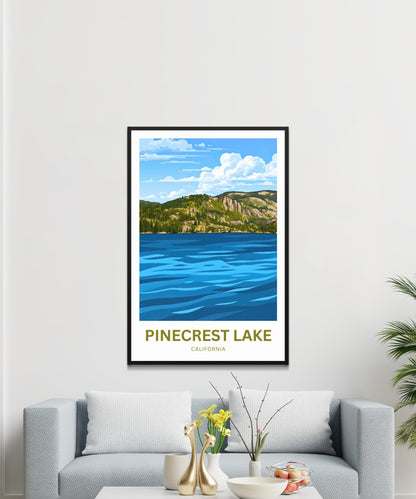 Pinecrest Lake Travel Poster - Nature’s Quiet Haven