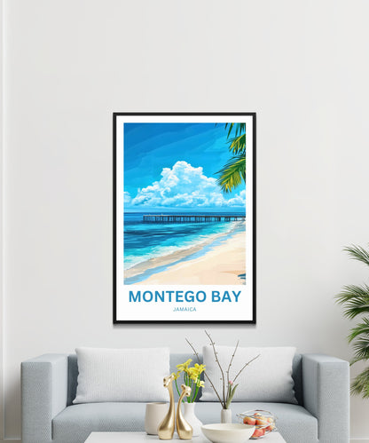 Montego Bay Travel Poster - Escape to the Caribbean